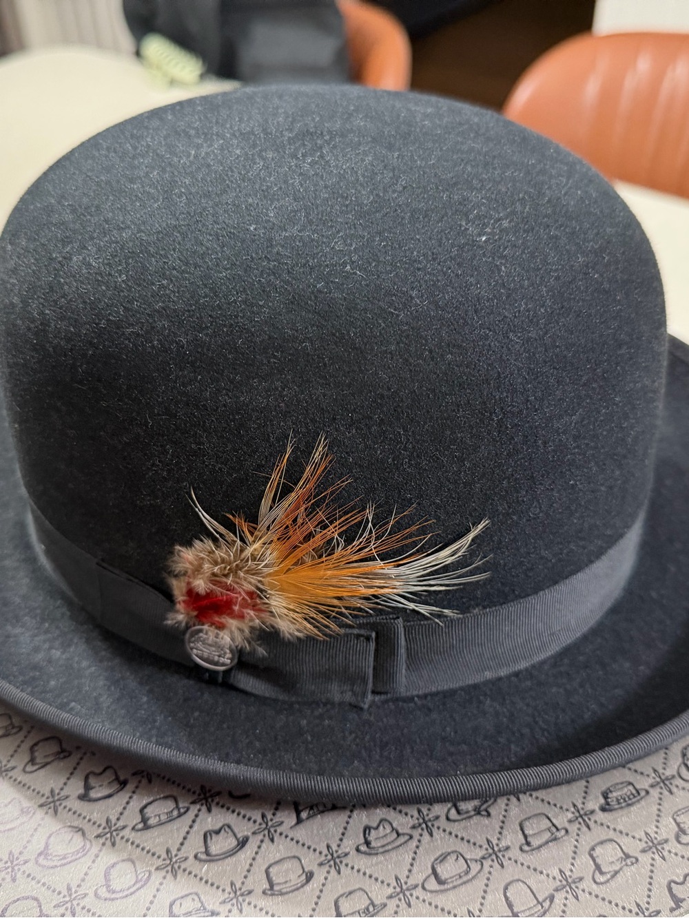 Stetson Royal Deluxe Derby 150th Anniversary Black Wool Felt Hat 7 1/2